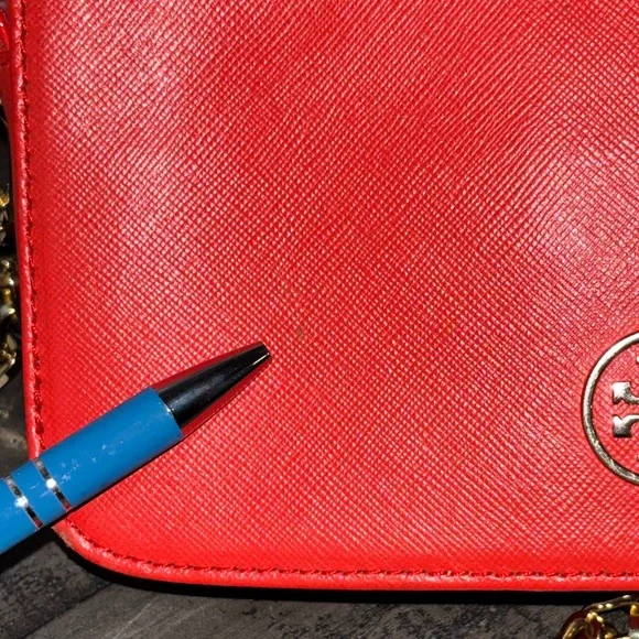 Tory Burch Robinson Chain Bag in Poppy Red - Picture 6 of 14